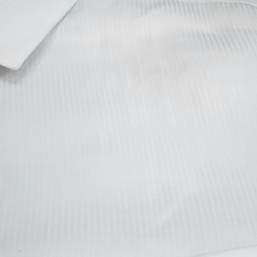 Kenneth Cole Reaction Dress Shirt White Tonal Stripe Slim Fit‎ Mens 18 36-37 NEW - Picture 5 of 9